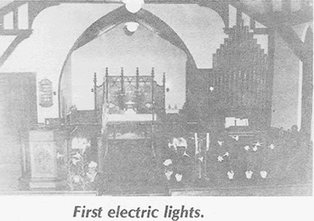 First electric lights