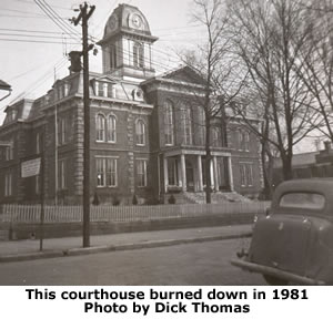 Courthouse that burned down in 1981