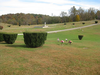 View of cemetery