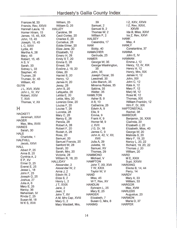 Hardesty Index Guthrie-Harper