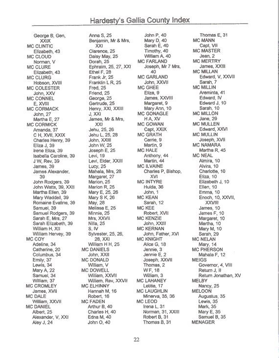 Hardesty Index McClellan-Menager