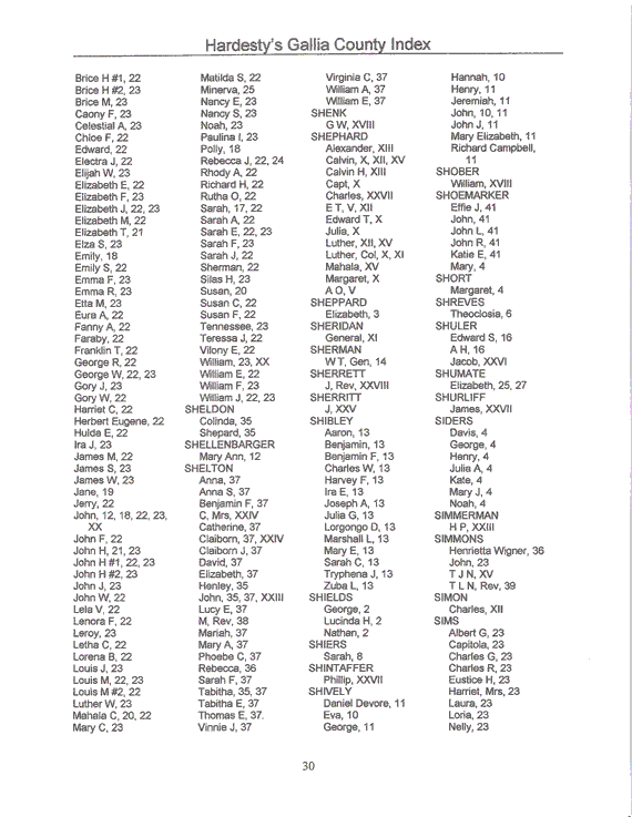 Hardesty Index Sheets-Sims