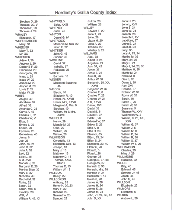 Hardesty Index Wetherholt-Wilson