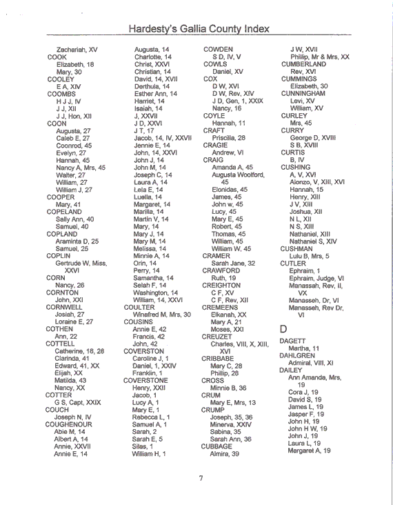 Hardesty Index Connell-Dailey